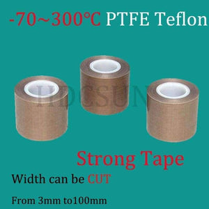 Planet Gates 1 Roll 10m*0.18mm thickness PTFE Teflon Adhesive Tape Cloth Hi-Temp Insulate Teflon Adhesive Tape Insulating