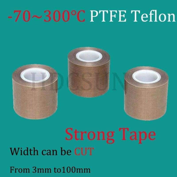 Planet Gates 1 Roll 10m*0.18mm thickness PTFE Teflon Adhesive Tape Cloth Hi-Temp Insulate Teflon Adhesive Tape Insulating
