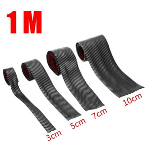 Planet Gates 1 Roll 3cm 5cm 7cm 10cm Carbon Fiber Rubber Soft Bumper Strip DIY Door Sill Protector Edge Guard Car Stickers Car Styling