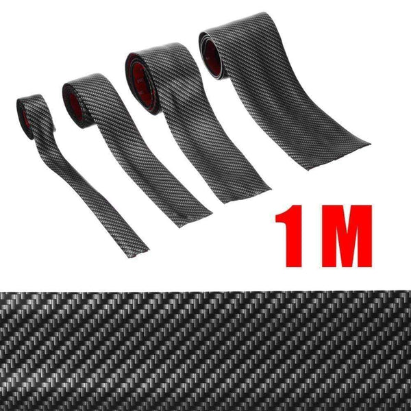 Planet Gates 1 Roll 3cm 5cm 7cm 10cm Carbon Fiber Rubber Soft Bumper Strip DIY Door Sill Protector Edge Guard Car Stickers Car Styling