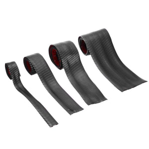 Planet Gates 1 Roll 3cm 5cm 7cm 10cm Carbon Fiber Rubber Soft Bumper Strip DIY Door Sill Protector Edge Guard Car Stickers Car Styling