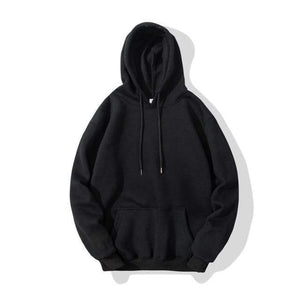 Planet Gates 1 / S Men Hoodies Hip Hop Streetwear Casual Hoodies Sweatshirts Elasticity Solid Color Fleece Thick Warm Threaded Cuffs