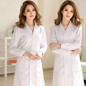 Planet Gates 1 / S Stylish and elegant Hospital nurse uniform Summer Short-sleeve Medical Clothing Beautician Pharmacy White coat