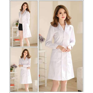 Planet Gates 1 / S Stylish and elegant Hospital nurse uniform Summer Short-sleeve Medical Clothing Beautician Pharmacy White coat