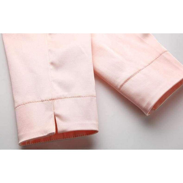 Planet Gates 1 / S Women Pencil Pant Suits 2 Piece Sets Pink Solid Blazer + Pencil Pant Office Lady Notched Jacket Female Outfits