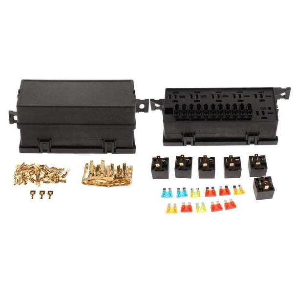 1 Set 11 Way Blade Fuse Box Car Fuse Box Holder Standard Circuit Fuse Holder Box Block