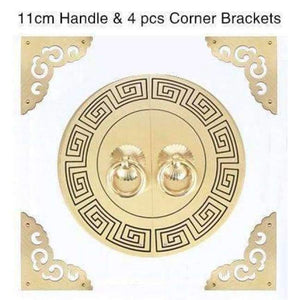 Planet Gates 1 set 14cm 11cm Antique Round Furniture Handle Knobs Brass Hardware Accessories Wardrobe Cupboard Cabinet Handle & Corner Brackets