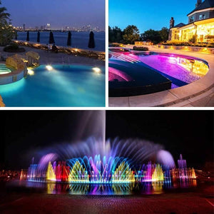 Planet Gates 1 set 4 light Waterproof  24 RGB LED Underwater Spot Light 16 color 4 modes For Swimming Pool Fountains Pond Water Garden