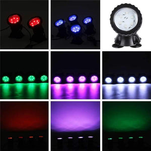 Planet Gates 1 set 4 light Waterproof  24 RGB LED Underwater Spot Light 16 color 4 modes For Swimming Pool Fountains Pond Water Garden