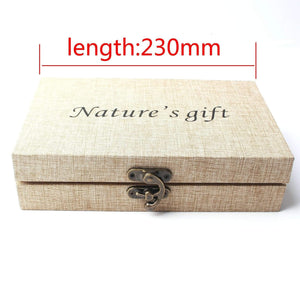 1 Set/40Pcs Natural Crystal Wishing Bottles Gemstone Natural Quartz Chip Gravel Reiki Healing Birthday Gift With a Box