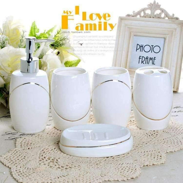 Planet Gates 1 Set ceramics Bathroom Accessories Set Soap Dispenser/Toothbrush Holder/Tumbler/Soap Dish Bathroom Products gift