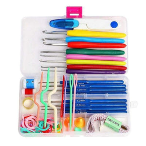 Planet Gates 1 Set Crochet Hooks Needles 16 Sizes Sewing Needles Stitches Knitting Craft Case Crochet Weaving Sewing Tools Accessory