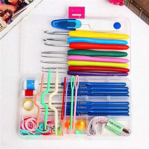 Planet Gates 1 Set Crochet Hooks Needles 16 Sizes Sewing Needles Stitches Knitting Craft Case Crochet Weaving Sewing Tools Accessory