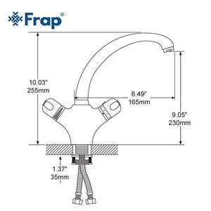 Planet Gates 1 Set Deck Mounted Brass Solid Thermostatic Basin Faucet Chrome Finished Double Handle Cold and Hot Water Mixer F1051