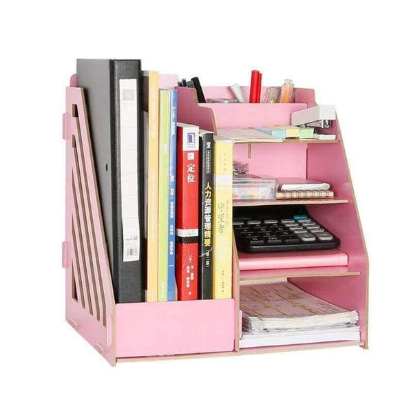 Planet Gates 1 Set DIY Natural Color Wood Document Trays Desk Accessories Organizer Magazine Container School Office Supplies Desk Set Files