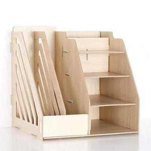 Planet Gates 1 Set DIY Natural Color Wood Document Trays Desk Accessories Organizer Magazine Container School Office Supplies Desk Set Files