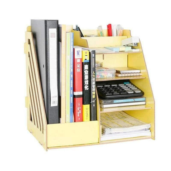 Planet Gates 1 Set DIY Natural Color Wood Document Trays Desk Accessories Organizer Magazine Container School Office Supplies Desk Set Files