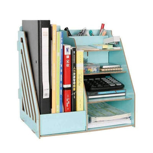 Planet Gates 1 Set DIY Natural Color Wood Document Trays Desk Accessories Organizer Magazine Container School Office Supplies Desk Set Files