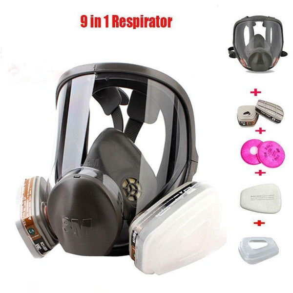 Planet Gates 1 Set Filter Original 3M 6800 Painting Spraying Respirator Gas Mask Industry Chemcial Full Face Gas Mask Facepiece Safety Respirator Medium