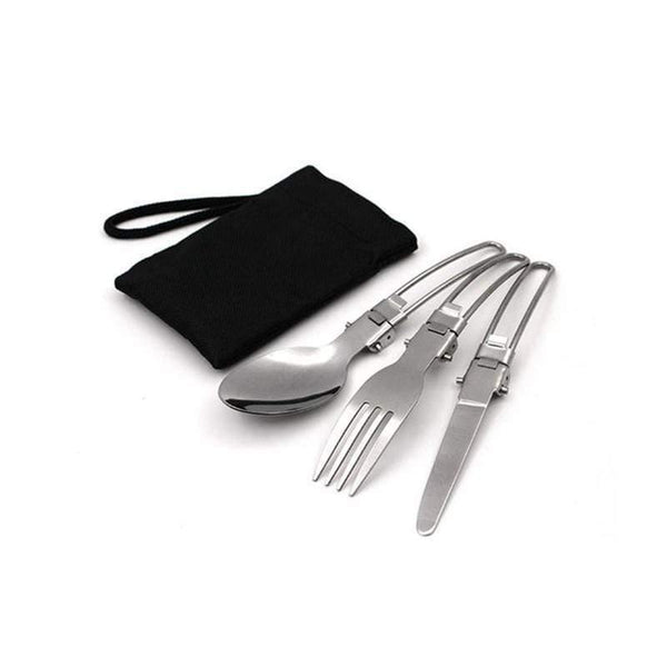 Planet Gates 1 Set Outdoor Pots Pans Camping Cookware Picnic Cooking Set Non-stick Tableware  With Foldable Spoon Fork Knife Kettle Cup