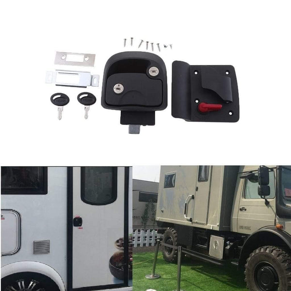 Planet Gates 1 Set RV Trailer Entry Door Latch Deadbolt Handle Lock Keys Kit For RV/Camper/Trailer/Home Cabinet/Truck Etc 2019 NEW