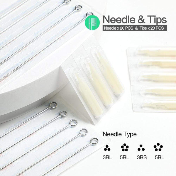 Planet Gates 1 Set Tattoo Kit 28 Inks Power Supply Needle Grips Tips Complete Tattoo Machine Set for Beginner Starter 2 Pro Machine Guns