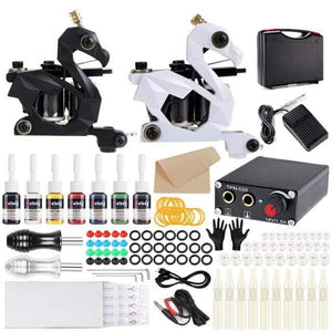 Planet Gates 1 set Tattoo Kit Coil Tattoo Machine Set Tattoo Power Supply Needles Professional Tattoo Machine Kit for Beginner Starter