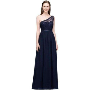 Planet Gates 1 Shoulder Navy Blue / 6 Vestido De Festa burgundy Bridesmaid Dresses Chiffon Beach long dress for wedding party for woman