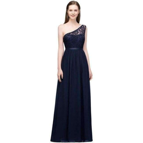 Planet Gates 1 Shoulder Navy Blue / 6 Vestido De Festa burgundy Bridesmaid Dresses Chiffon Beach long dress for wedding party for woman