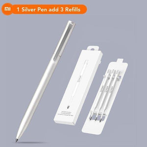 Planet Gates 1 Silver Pen 3 Inks Metal Pen PREMEC Smooth Switzerland Refill Alloy Handles MiKuni Japan Black Ink 0.5mm Pens