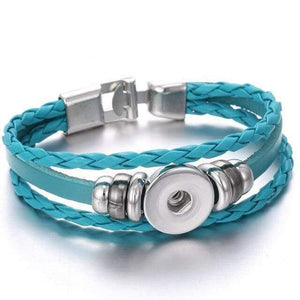 Planet Gates 1 Snap Button Jewelry 18mm Vintage Leather Iron Buckle Snap Bracelet Fit Charm 18mm Snap Buttons Women Men Jewelry