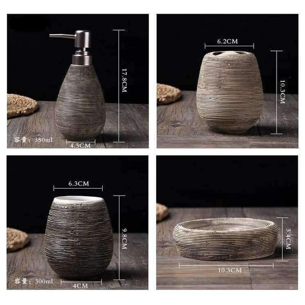 Planet Gates 1 Straw pattern bathroom bath gift sets creative home 5pcs/set Home accessories home bath products