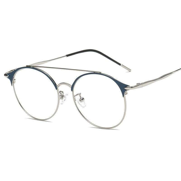 Planet Gates 1 VCKA 2018 New Fashion Women Mens Computer Goggles Retro Metal Blue Light Blocking Glasses Round Gaming Glasses UV400 Eyewear