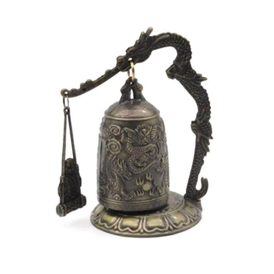 Planet Gates 1 Vintage Dragon Bell Hang Decoration Buddhist Bell Ornament Good Luck Bell Bronze Lock Monk Home Office Decoration Artwork Hot