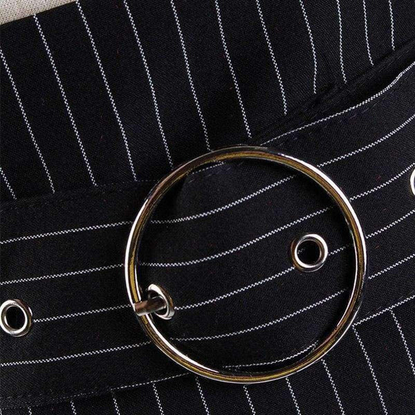 Planet Gates 1 Waist Belts Women Casual Wide Belt Striped Fashion Decorative Round Buckle Velvet Waistband with Women's Wild Waist Knot Knotted
