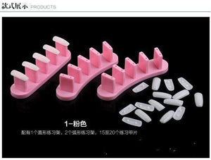 Planet Gates 1 White ABS Double Layer French Powder Box Recycled Nail Powder Storage Box Portable Infiltration Powder Container Nail Tool D302