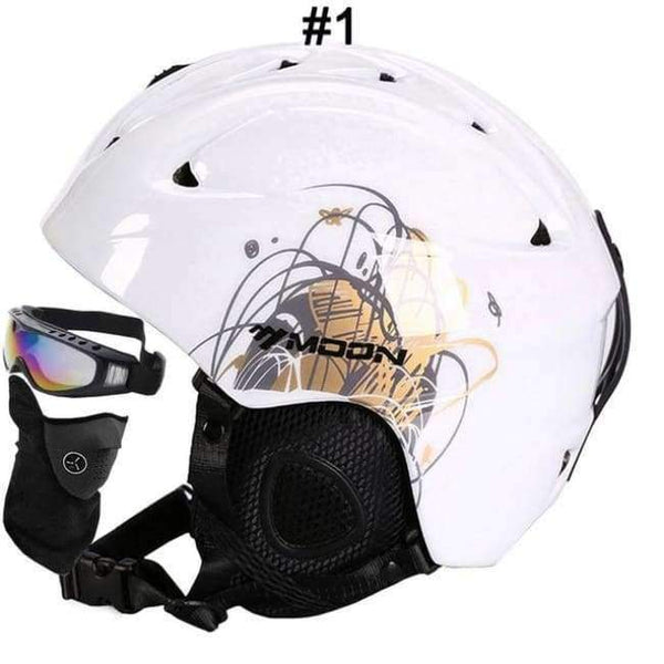 Planet Gates 1 White Butterfly / L Ski Helmet Integrally-molded Skiing Helmet For Adult and Kids Snow Helmet Safety Skateboard Ski Snowboard Helmet