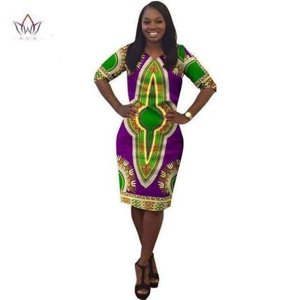 Planet Gates 1 / XL African Dresses For Women Ankara Fashions Women Traditional African Clothing Sleeve Print Dashiki African Print Wax Women Dress