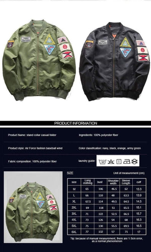 Planet Gates 1 / XL Jacket Men Plus Size 6XL Military tactical jacket  masculino Pilot Bomber Jacket