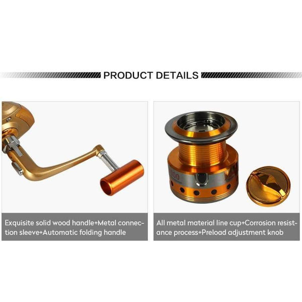 Planet Gates 10 / 1000 Series Saltwater Spinning Fishing Reel 1000-5000 Series Metal Spool Carp Fishing Reels Coil Wheel Tackles 10BB 5.5:1