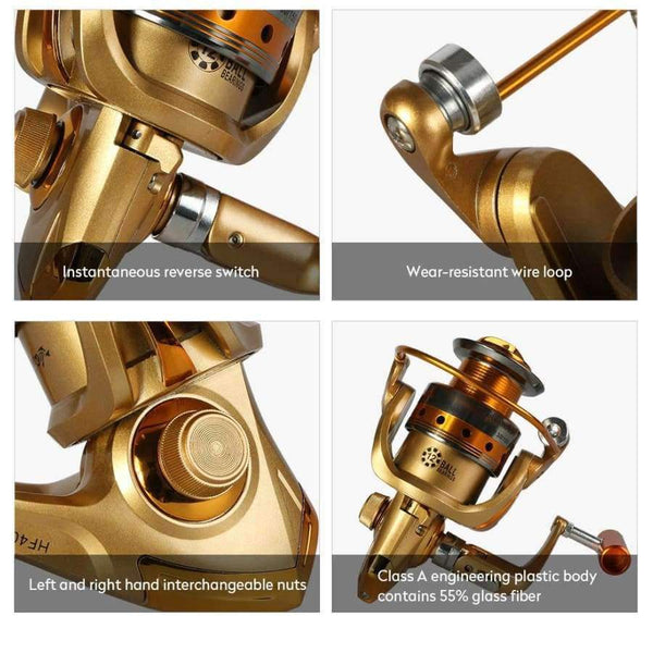 Planet Gates 10 / 1000 Series Saltwater Spinning Fishing Reel 1000-5000 Series Metal Spool Carp Fishing Reels Coil Wheel Tackles 10BB 5.5:1