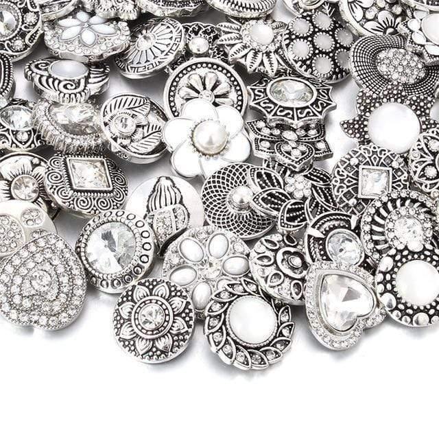 Planet Gates 10pcs/lot 18mm Snap Jewelry Mix Many Styles 18mm Metal Snap buttons Gold Rose Gold Buttons Rhinestone Snaps Jewelry