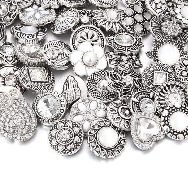 Planet Gates 10 10pcs/lot 18mm Snap Jewelry Mix Many Styles 18mm Metal Snap buttons Gold Rose Gold Buttons Rhinestone Snaps Jewelry