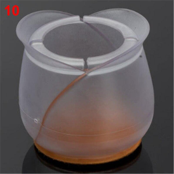 10PCs/set Transparent Non-Slip Silicone Mat Table Desk Chairs Gloves Foot Protection Pad Sleeve Furniture Accessories