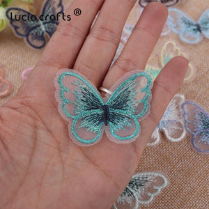 Planet Gates 10/12 pcs   Lace Butterfly  Multi-Color Cloth Embroidery Patch  Sew On Polyester DIY Patch  L0919