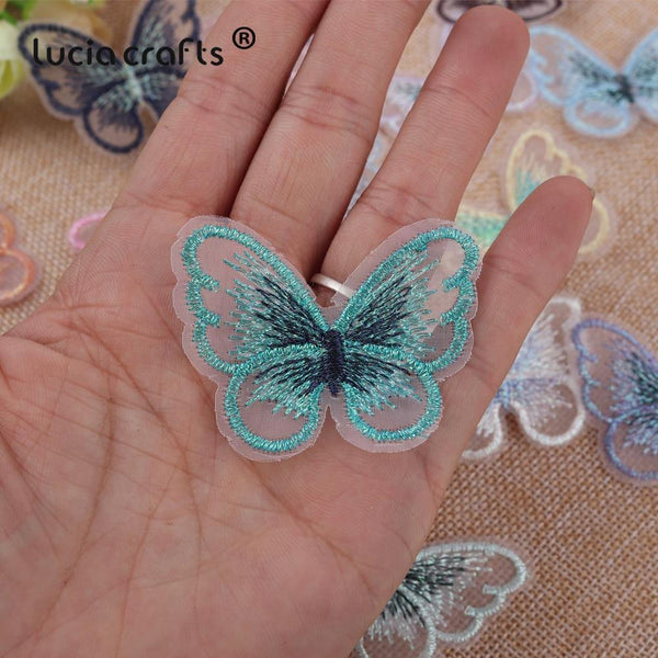 Planet Gates 10/12 pcs   Lace Butterfly  Multi-Color Cloth Embroidery Patch  Sew On Polyester DIY Patch  L0919