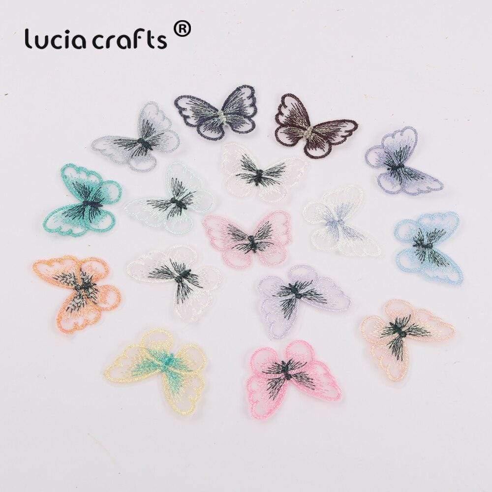 Planet Gates 10/12 pcs   Lace Butterfly  Multi-Color Cloth Embroidery Patch  Sew On Polyester DIY Patch  L0919