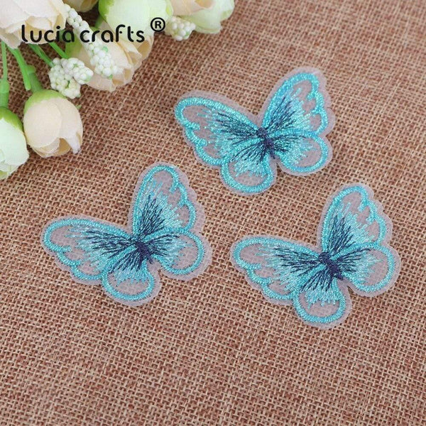 Planet Gates 10/12 pcs   Lace Butterfly  Multi-Color Cloth Embroidery Patch  Sew On Polyester DIY Patch  L0919