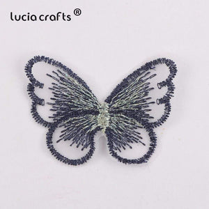 Planet Gates 10/12 pcs   Lace Butterfly  Multi-Color Cloth Embroidery Patch  Sew On Polyester DIY Patch  L0919