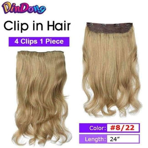 Planet Gates #10 / 18inches Synthetic Flip In Hair Wavy Clip in Hair Extensions 3/4 Half Wig 3 Styles 50 Colors Available Premium Heat Resistant